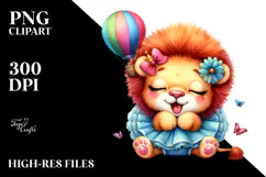 Vibrant Baby Lion in Tutu PNG Product Image 2