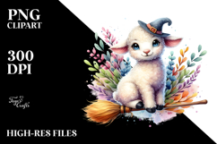 Sublimation Colorful Baby Lamb Witch Broom Product Image 2