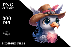 Funny Pony Dove, Proud Hat Clipart Product Image 2