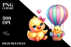 Cute Pink-ish Baby Duck PNG Product Image 2