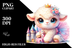 Smiling Cute Baby Lamb PNG Product Image 2