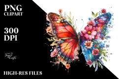Artistic Butterfly Watercolor Clipart Product Image 3