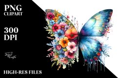 Artistic Butterfly Watercolor Clipart Product Image 3