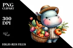 Colorful Autumn Basket | Sublimation | Clipart Product Image 3