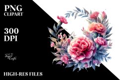 Vibrant Floral Frame with Carnation | Clipart Product Image 1
