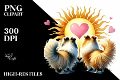 Cute Sun Shetland Sheepdog PNG Product Image 2