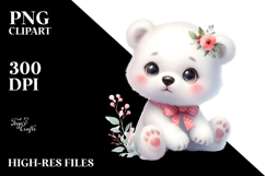 Digital Watercolor with Cute Baby Polar Bear Product Image 2