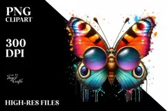 Colorful Butterfly Sunglasses Clipart Product Image 3