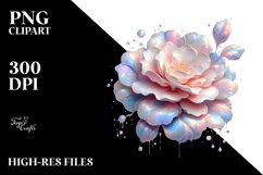 Pastel Camellia, Shiny Material | Sublimation | Clipart Product Image 1