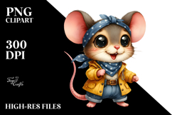 Colorful Baby Mouse Raincoat, Big Eyes | Sublimation | Product Image 2