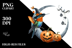 Hummingbird in Halloween Costume, PNG Product Image 2
