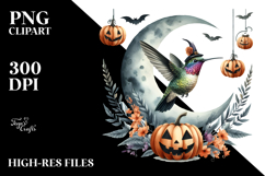 Hummingbird in Halloween Costume, PNG Product Image 2