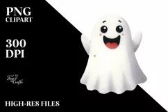 Funny Watercolor Halloween Sticker Clipart Product Image 1