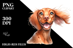 Cute Vizsla, Vibrant PNG Product Image 2