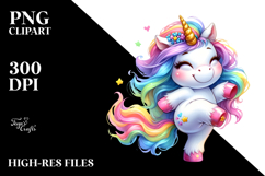 Funny Dancing Unicorn PNG Product Image 2