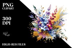 Vibrant Lobelia Watercolor Abstract | Sublimation Clipart Product Image 3