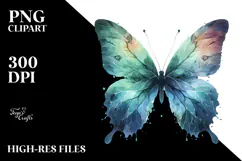 Colorful Butterfly Silhouettes PNG Product Image 2