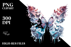Colorful Butterfly Silhouettes PNG Product Image 2