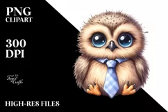 Funny Baby Owl Sitting Tie Product Image 3