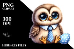 Funny Baby Owl Sitting Tie Product Image 3