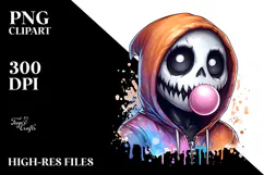 Spooky Hoodie with Bubble Gum PNG Product Image 2