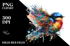 Grungy Bird, High-Res PNG Product Image 2