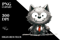 Funny Werewolf Watercolor Image Product Image 2