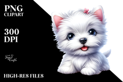 Happy Baby Cartoon West Highland White Terrier, Transparent Product Image 2