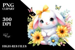 Colorful Baby Rabbit Smiling | Clipart Product Image 1