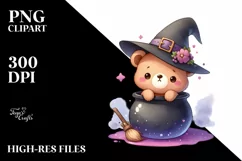 Cute High-Details Baby Bear from Witch Potion PNG Product Image 1