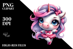 Vibrant Unicorn Dancing with Cool Haircut, PNG Product Image 2