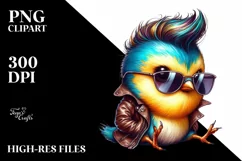 Watercolor Bird Portrait, Transparent PNG Product Image 3