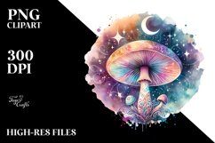 colorful Magical Celestial Astral Mushroom Product Image 1