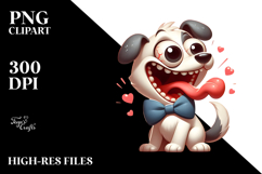 Cute Dog with Bow Tie PNG Product Image 2