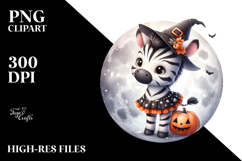 Cute Halloween Zebra PNG Product Image 2