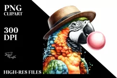 Artistic Macaw, Chewy Fun | Sublimation | Clipart Product Image 1
