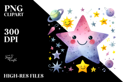 Very Simple Smiling Star, Transparent PNG Product Image 2