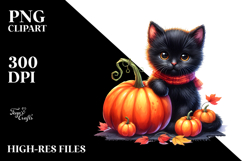 Style Halloween Cat PNG Product Image 2