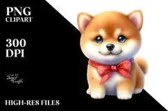 Sleeping Puppy with Big Eyes PNG Product Image 2