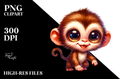Cute Baby Monkey with Goofy Smile Product Image 2
