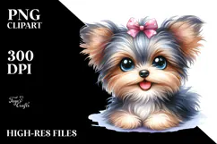Cute Happy Yorkipoo PNG Product Image 2