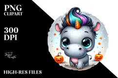 Cute Baby Hippo PNG Product Image 2