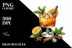 Watercolor Amaretto Sour Clipart Product Image 3