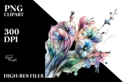 Abstract Stained Sweet Pea, Sublimation PNG Product Image 2