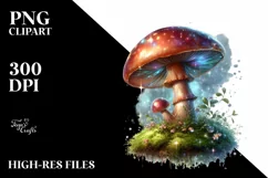High Detail Mushroom Splash PNG Product Image 1