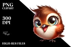 Colorful Crazy Looking Small Baby Thrush Clipart Product Image 3