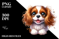 Cute Cavalier King Charles Spaniel PNG Product Image 2