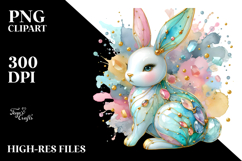Colorful Bunny PNG Product Image 2