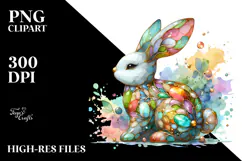 Colorful Bunny PNG Product Image 2
