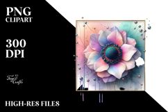 Colorful Diamond Anemone PNG Product Image 2